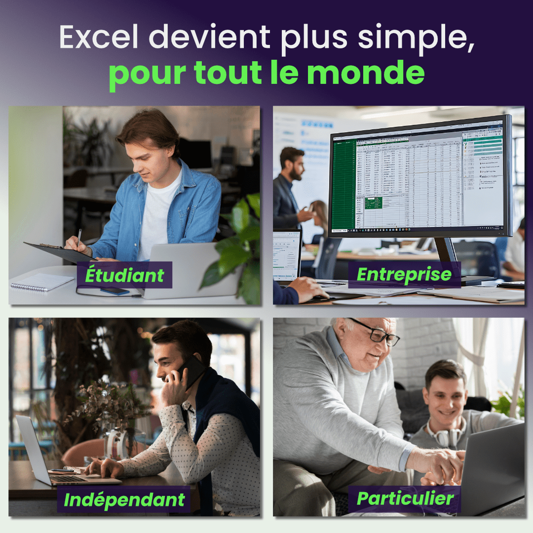 Mise en situation lifestyle de l’autocollant raccourcis clavier Excel Memocut.