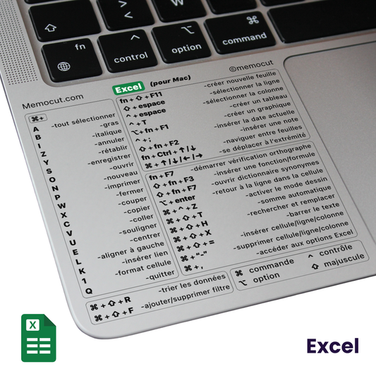 Excel | Autocollant raccourcis clavier