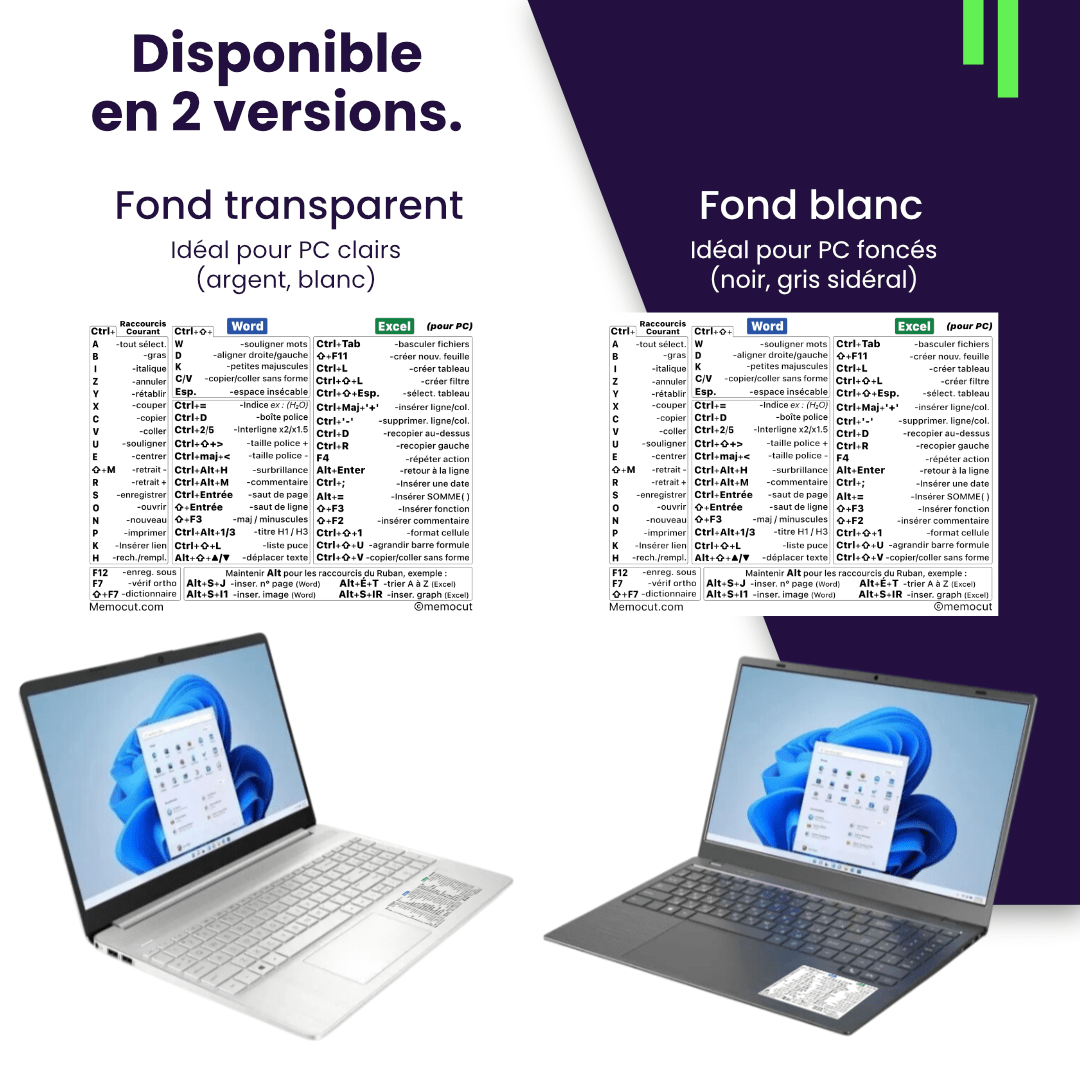 Stickers Excel / Word (pour PC) - Memocut