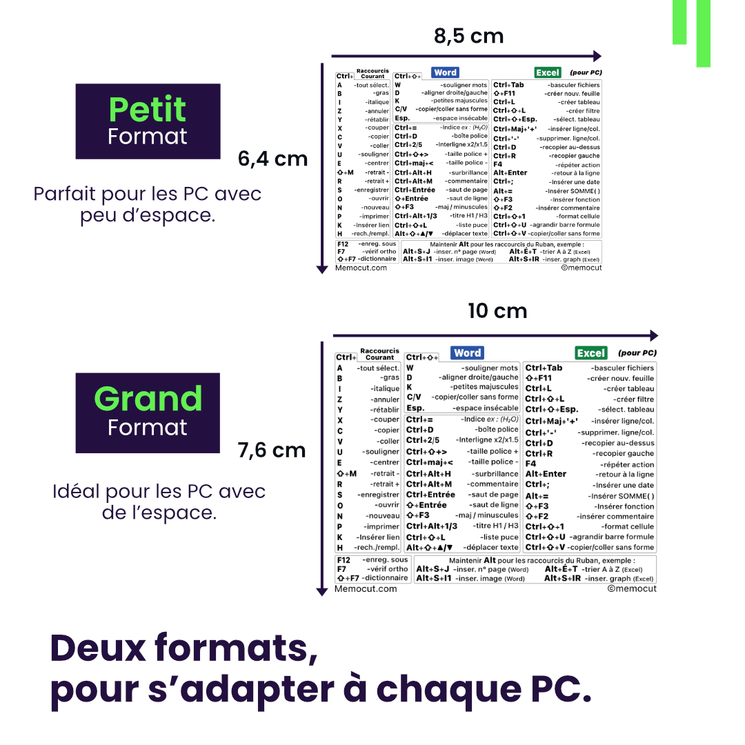 Stickers Excel / Word (pour PC) - Memocut
