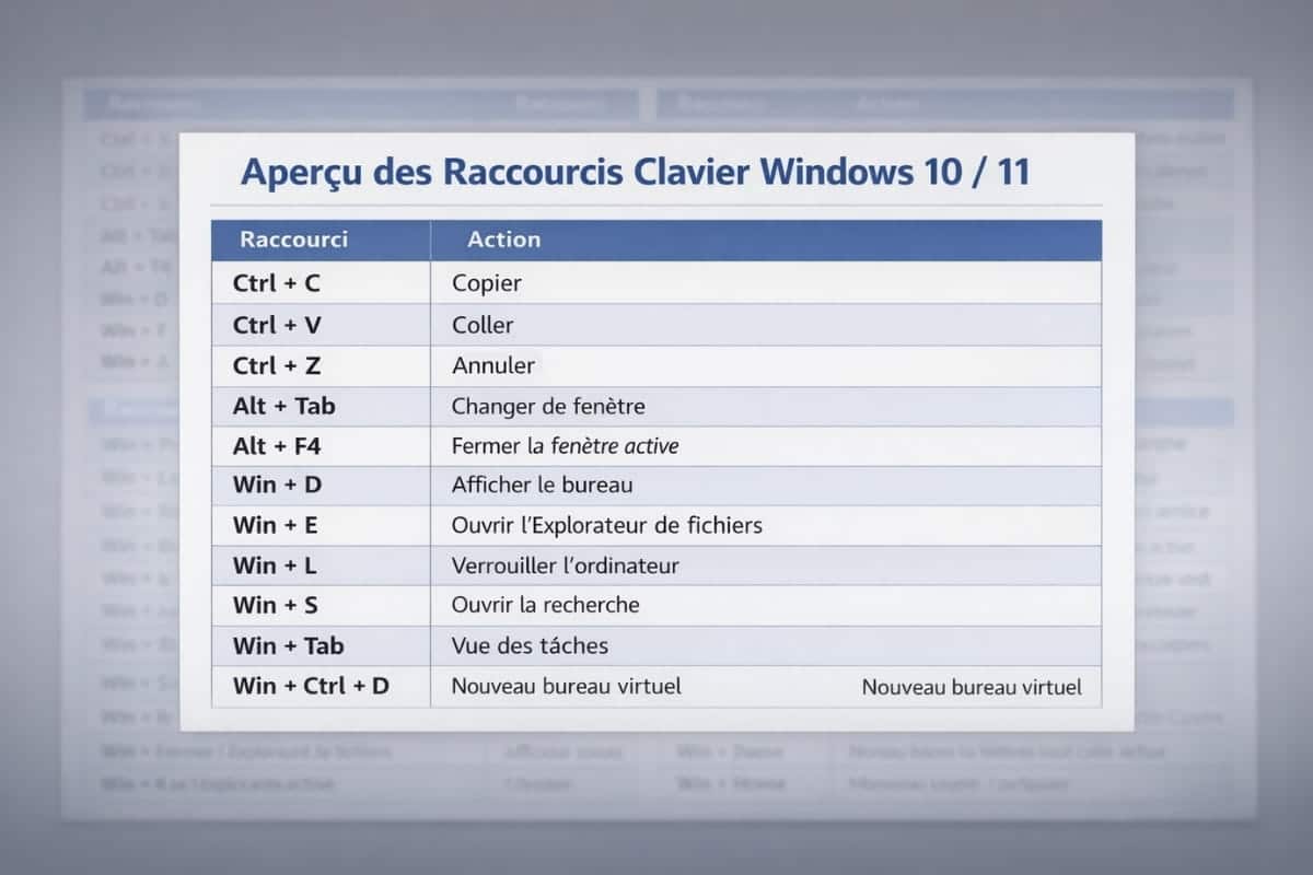 100 raccourcis clavier Windows 10/11 — PDF gratuit à télécharger